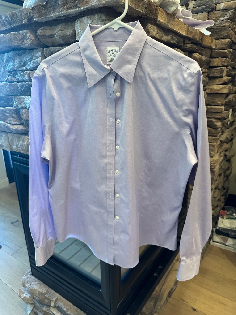 Brooks Brothers Wrinkle a green button down.